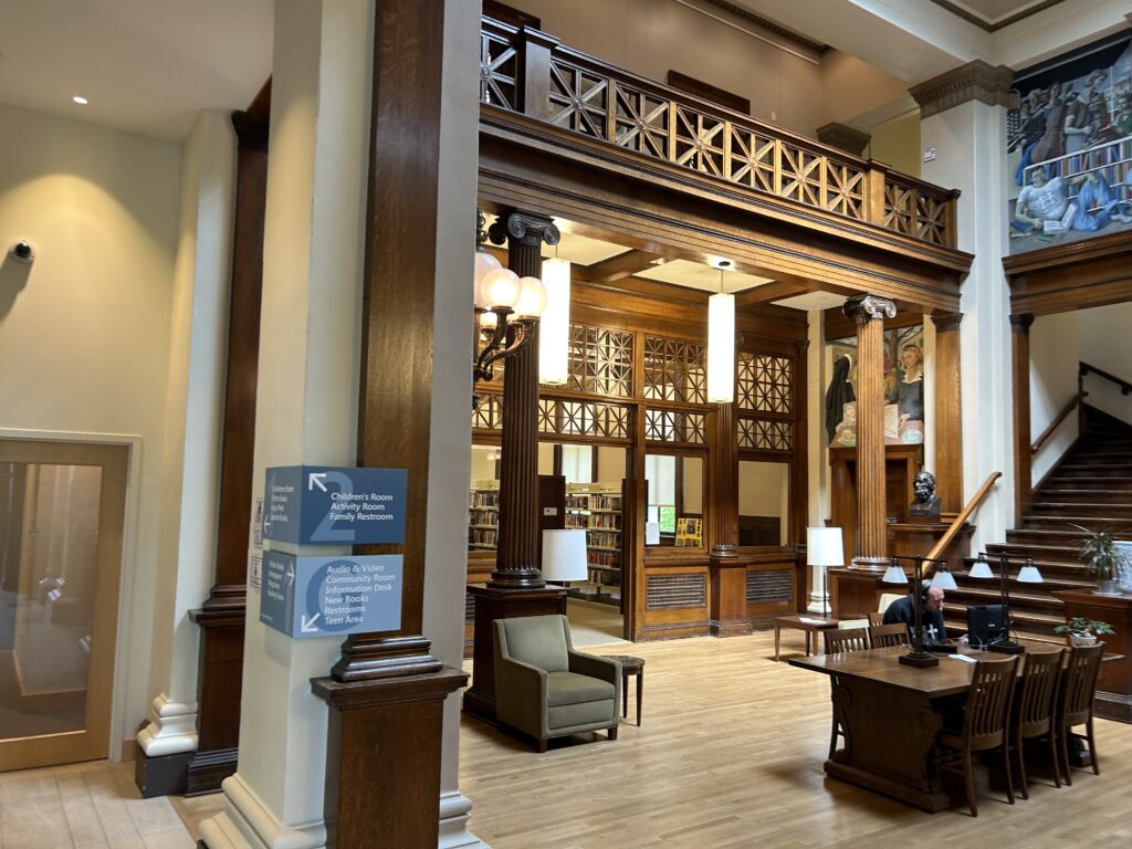 Holyoke Public Library, main floor.