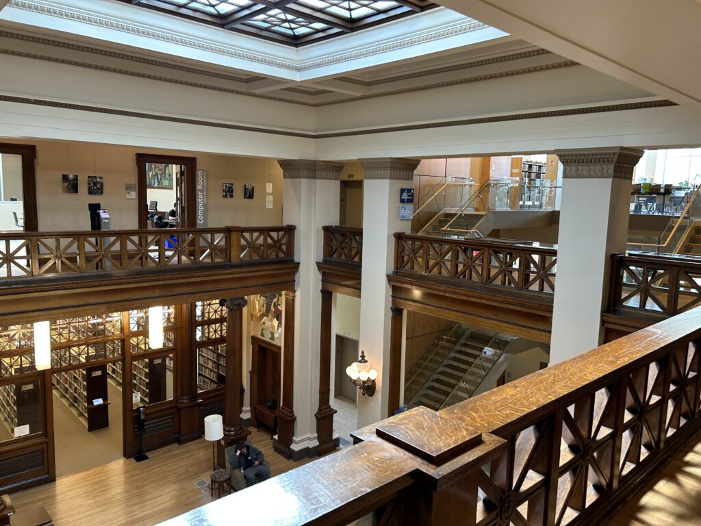 Four floors. Twelve hours a day on weekdays.